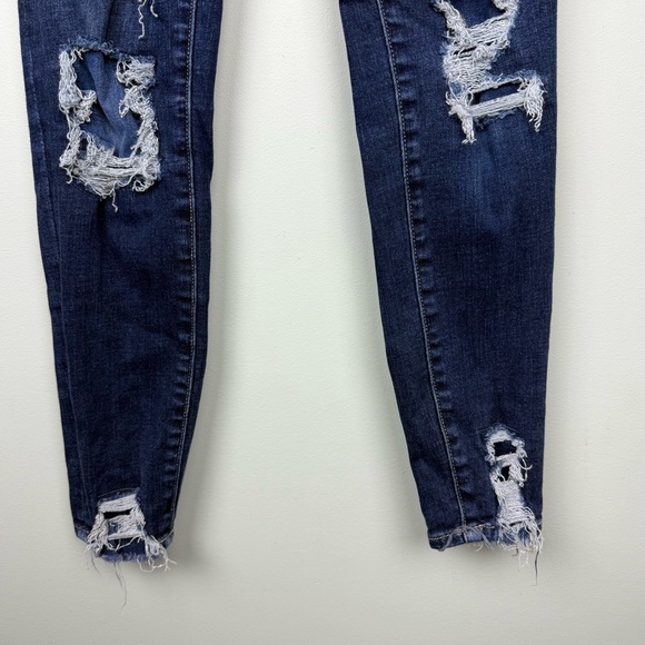 American Eagle Distressed Hi-Rise Jegging Crop Size 00 - Picture 3 of 8
